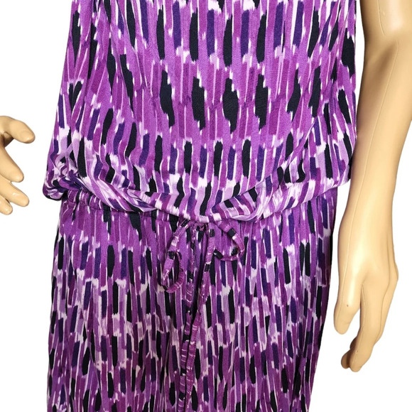 Lane Bryant Jersey Knit Purple Drawstring Waist Sleeveless Dress Size 18/20 2X - Picture 8 of 10
